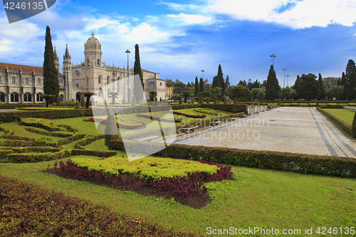 Image of Park in front of jeronimos monastery, Lisbon