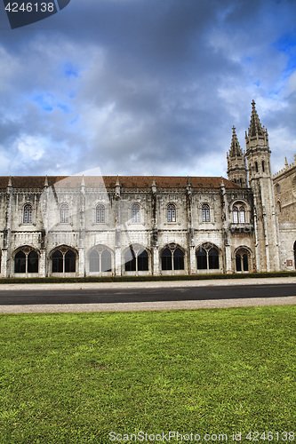 Image of Jeronimo monastery in lisbon, portugal . unesco world heritage s