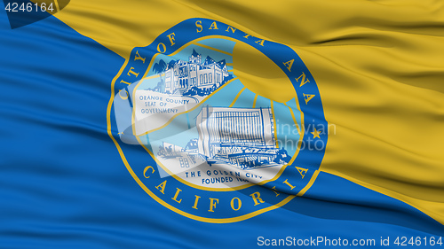 Image of Closeup of Santa Ana City Flag