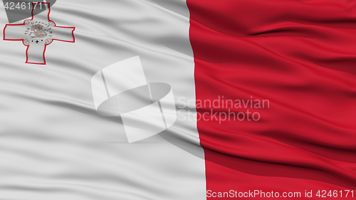 Image of Closeup Malta Flag