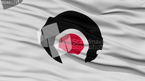 Image of Closeup Kagoshima Japan Prefecture Flag