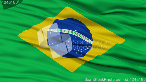 Image of Closeup Brazil Flag