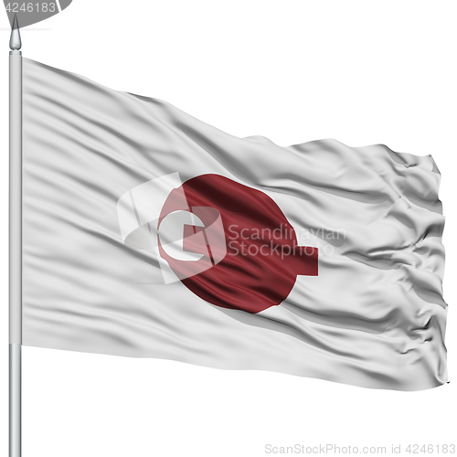 Image of Isolated Nara Japan Prefecture Flag on Flagpole