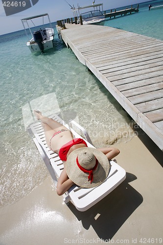 Image of Woman on the beach