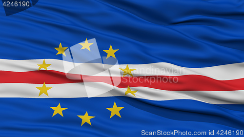 Image of Closeup Cape Verde Flag