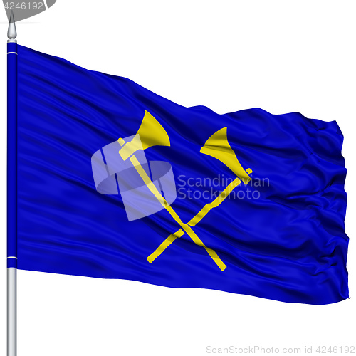 Image of Saint Helier City Flag on Flagpole
