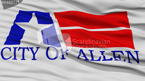 Image of Closeup of Allen City Flag