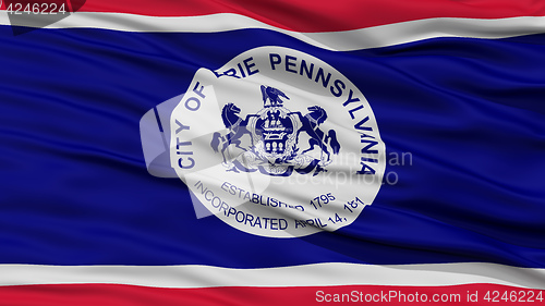 Image of Closeup of Erie Flag Flag