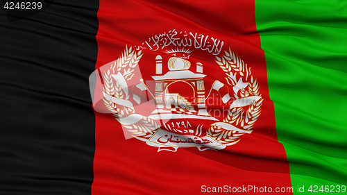Image of Closeup Afghanistan Flag