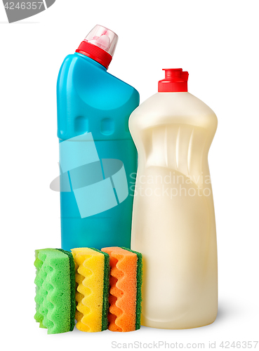 Image of Sponges and detergent