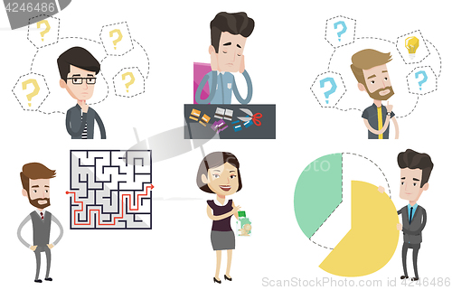 Image of Vector set of business characters.