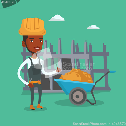 Image of Builder giving thumb up vector illustration.