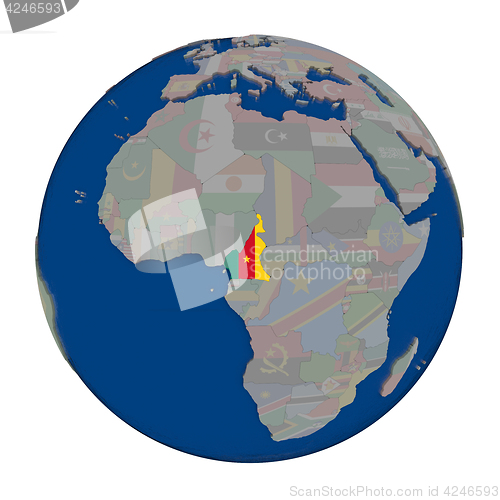 Image of Cameroon on political globe