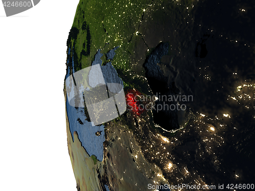 Image of Sunset over Armenia from space