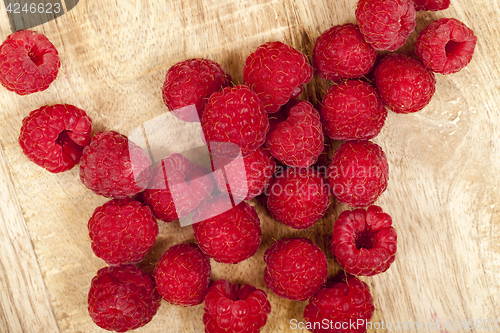 Image of Red ripe raspberries