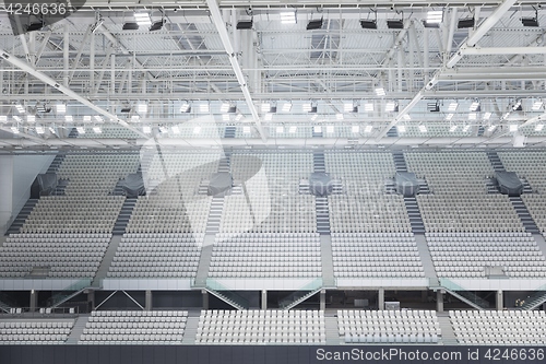 Image of White seats in the large stadium