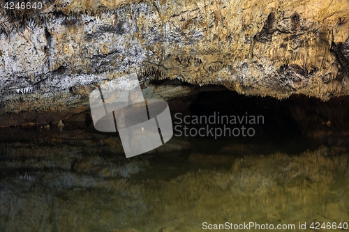 Image of Underground lake sorrunded by rocks