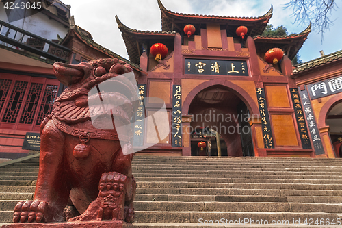 Image of Buddhist temple exterior