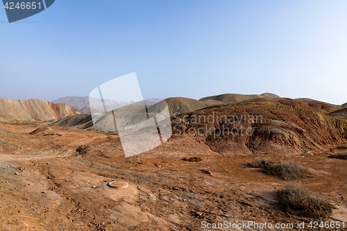 Image of Large colorful mountains in China