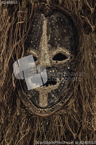 Image of Genuine african mask closeup photo