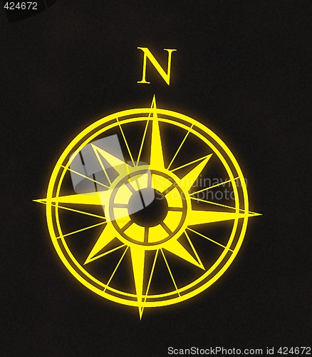 Image of north compass map arrow