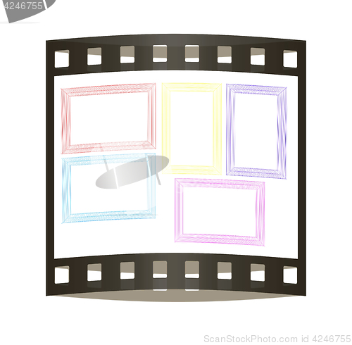 Image of Abstract frames. Conceptual design. 3D illustration. The film st