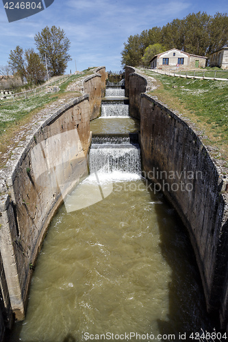 Image of Canal castilla locks in Fromista