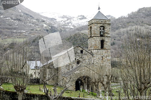 Image of  Roman Church of Sant Feliu in Barruera, Catalonia - Spain. 