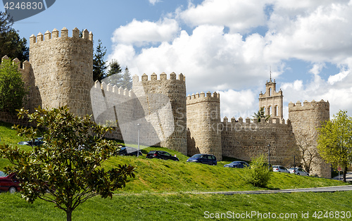 Image of Medieval city walls in Avila