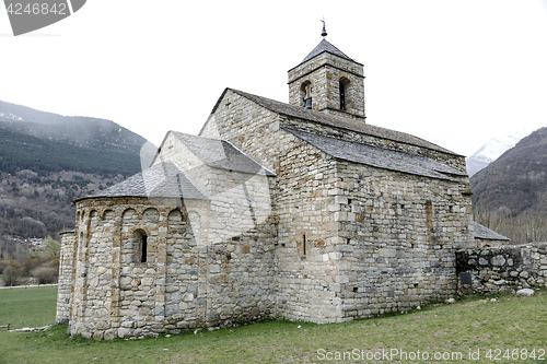 Image of  Roman Church of Sant Feliu in Barruera, Catalonia - Spain. 