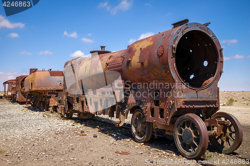 Image of Train cemetery in Uyuni, Bolivia