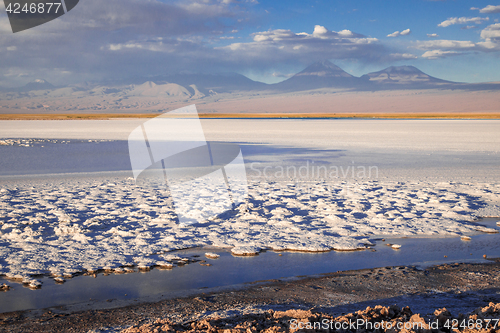 Image of Laguna Tebinquinche landscape in San Pedro de Atacama, Chile