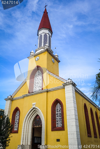 Image of Papeete city Cathedral, Tahiti island
