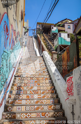 Image of Vintage lift in Valparaiso, Chile