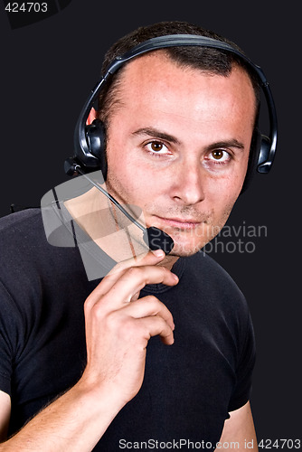 Image of man with headphones