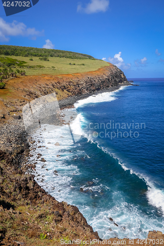 Image of Cliffs on Rano Kau volcano in Easter Island