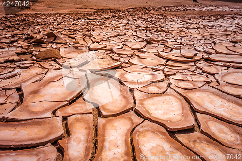 Image of Cracked ground in Valle de la muerte desert, San Pedro de Atacam