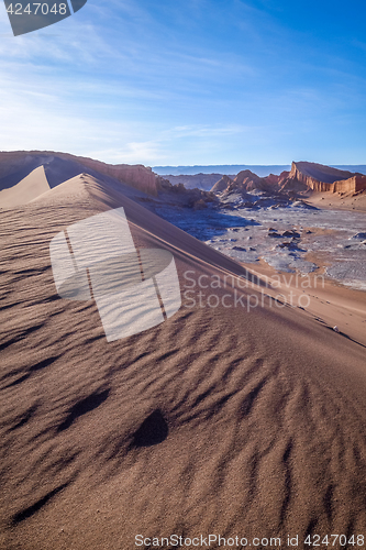 Image of Sand dunes in Valle de la Luna, San Pedro de Atacama, Chile