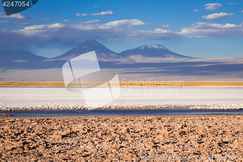 Image of Laguna Tebinquinche landscape in San Pedro de Atacama, Chile