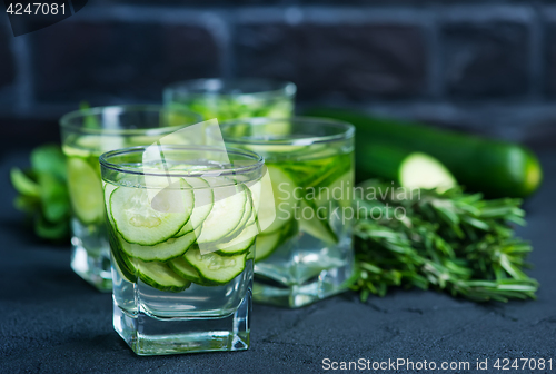 Image of drink with cucumber