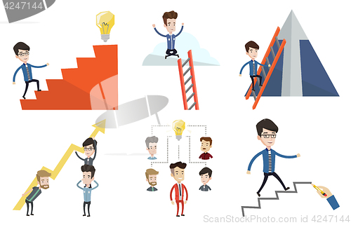 Image of Vector set of business characters.