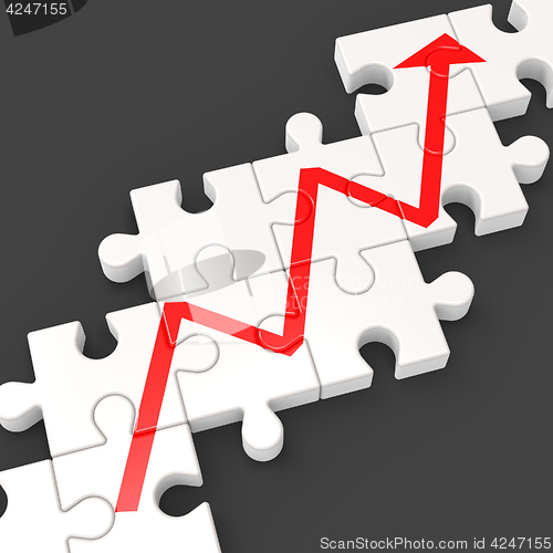 Image of Profit Line Puzzle Shows Increased Financial Target