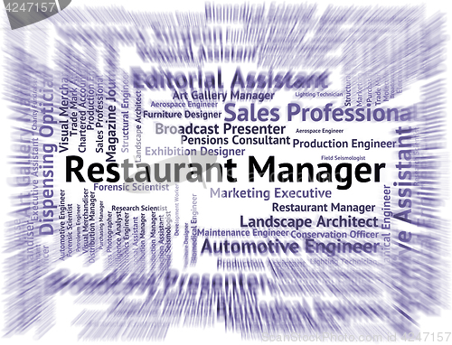 Image of Restaurant Manager Indicates Supervisor Employer And Restaurants