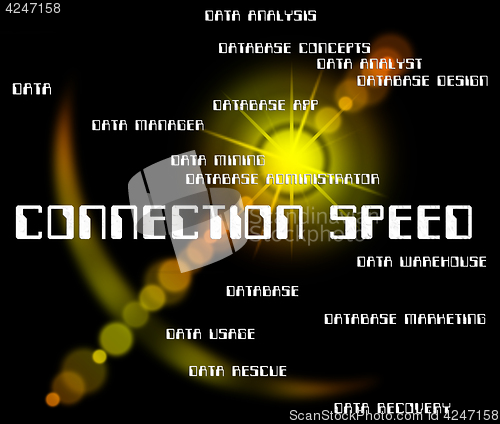 Image of Connection Speed Represents Network Internet And Speeds