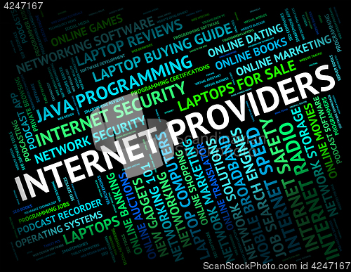 Image of Internet Providers Shows World Wide Web And Contributor