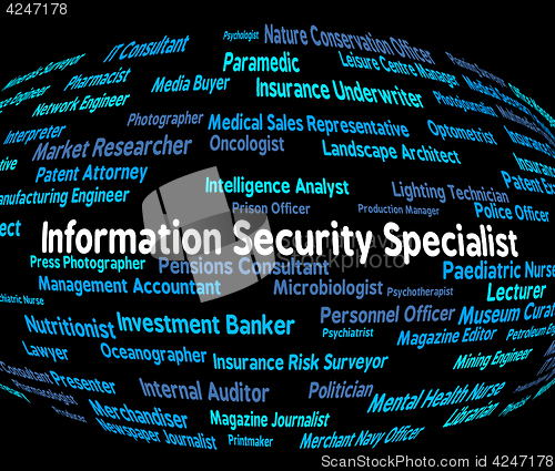 Image of Information Security Specialist Represents Skilled Person And An