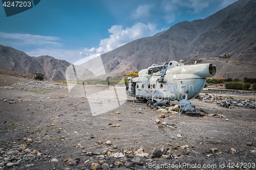 Image of Old destroyed helicopter