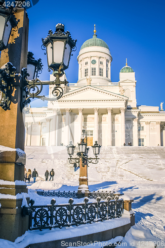 Image of Large cathedral in winter