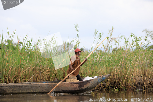 Image of Life in madagascar countryside on river