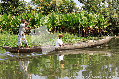 Image of Life in madagascar countryside on river